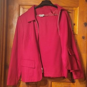 Fashion Bug Lg/12 WOOL Red outfit. Vintage Skirt&jacket